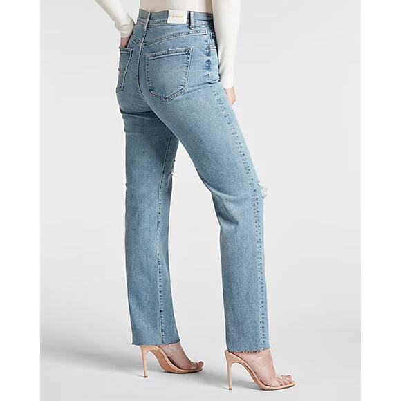 Express Original Straight Super High Rise Women's Jeans - Size 4R - Picture 1 of 11